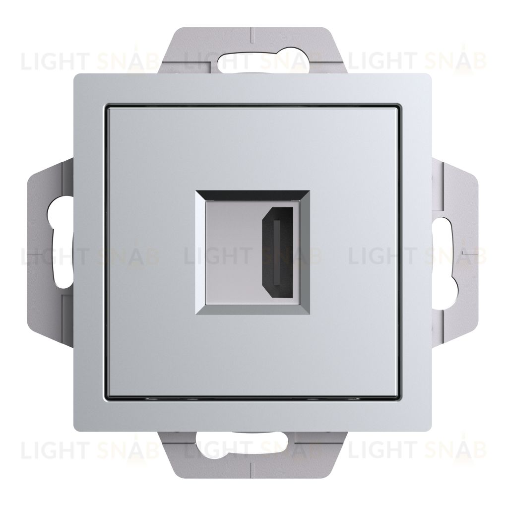 Розетка HDMI одинарная System Electric ArtGallery, алюминий GAL000308+ATN000380 GAL000308 + ATN000380