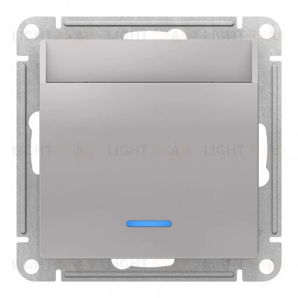 Карточный выключатель с задержкой времени 10А/250 В~ System Electric ArtGallery, алюминий GAL000308+ATN000367 GAL000308 + ATN000367