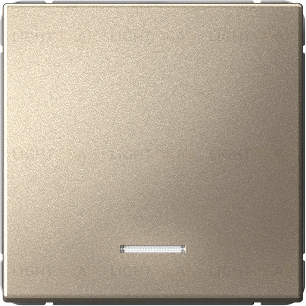 Выключатель одноклавишный с подсветкой System Electric ArtGallery 10А, шампань GAL000513S GAL000513S