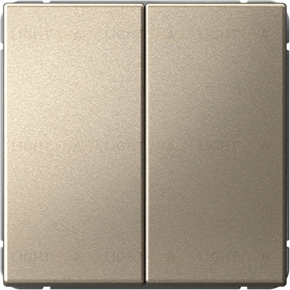 Выключатель двухклавишный проходной System Electric ArtGallery 10А, шампань GAL000565S GAL000565S