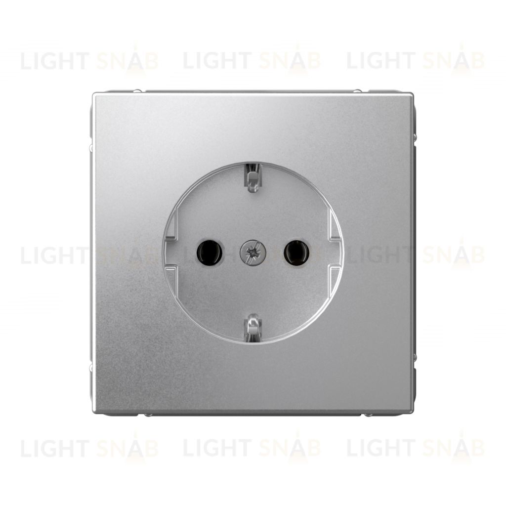 Розетка с заземлением System Electric ArtGallery 16А, алюминий GAL000343 GAL000343