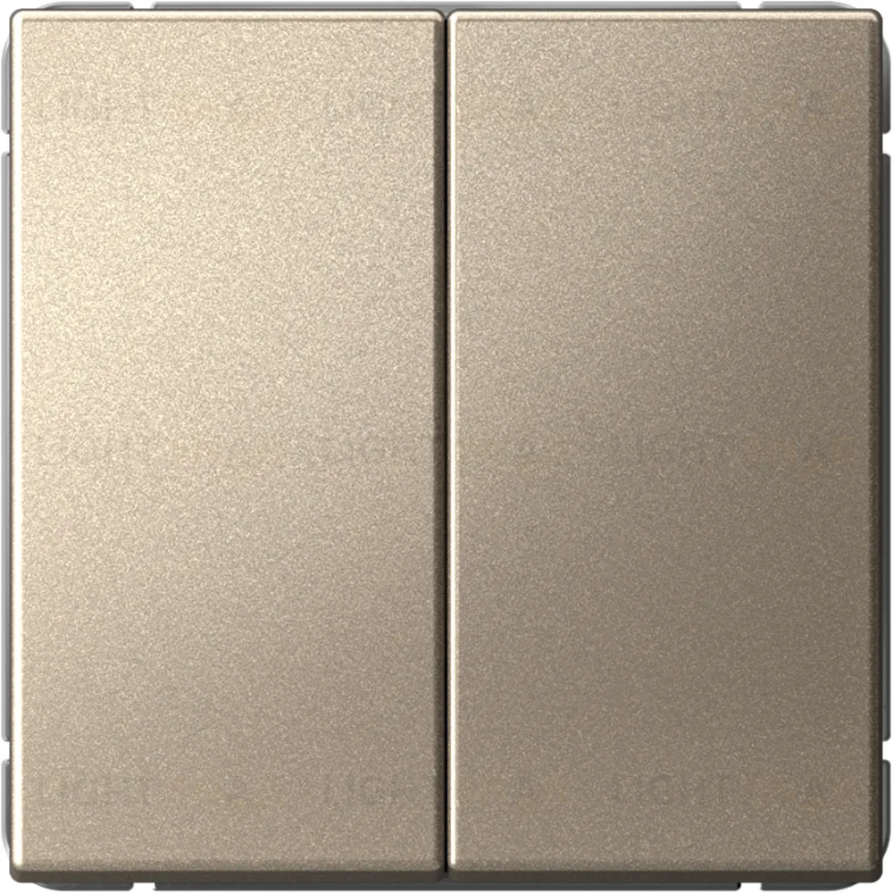 Выключатель двухклавишный System Electric ArtGallery 10А, шампань GAL000551S GAL000551S