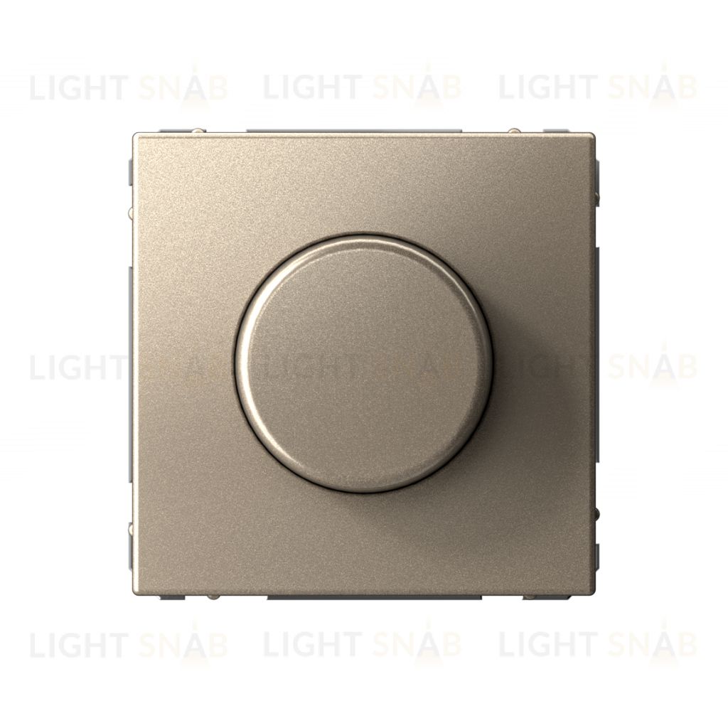 Светорегулятор поворотно-нажимной LED, RC, 400Вт System Electric ArtGallery, шампань GAL000523 GAL000523