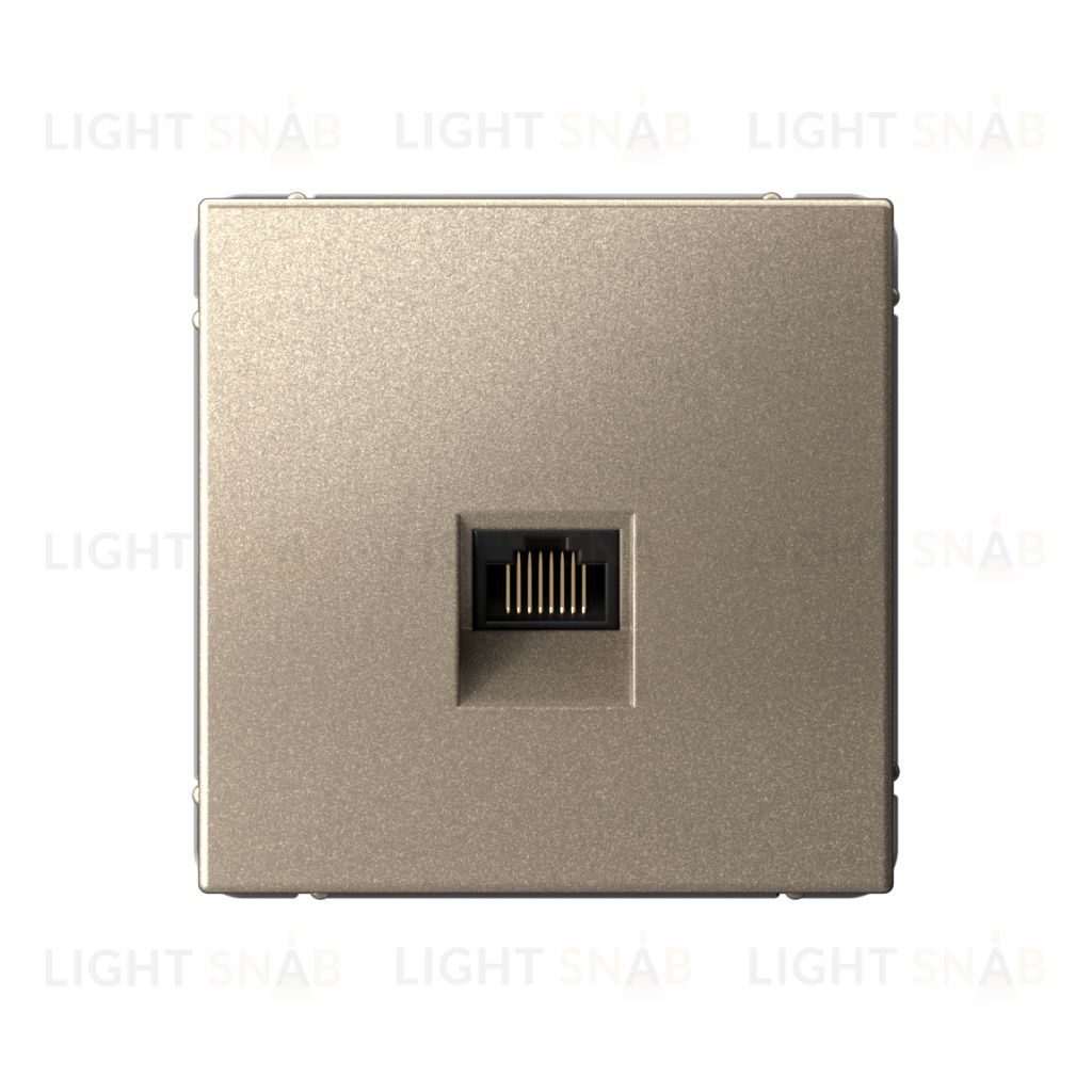 Розетка компьютерная одинарная System Electric ArtGallery RJ45 6A кат., шампань GAL000586 GAL000586