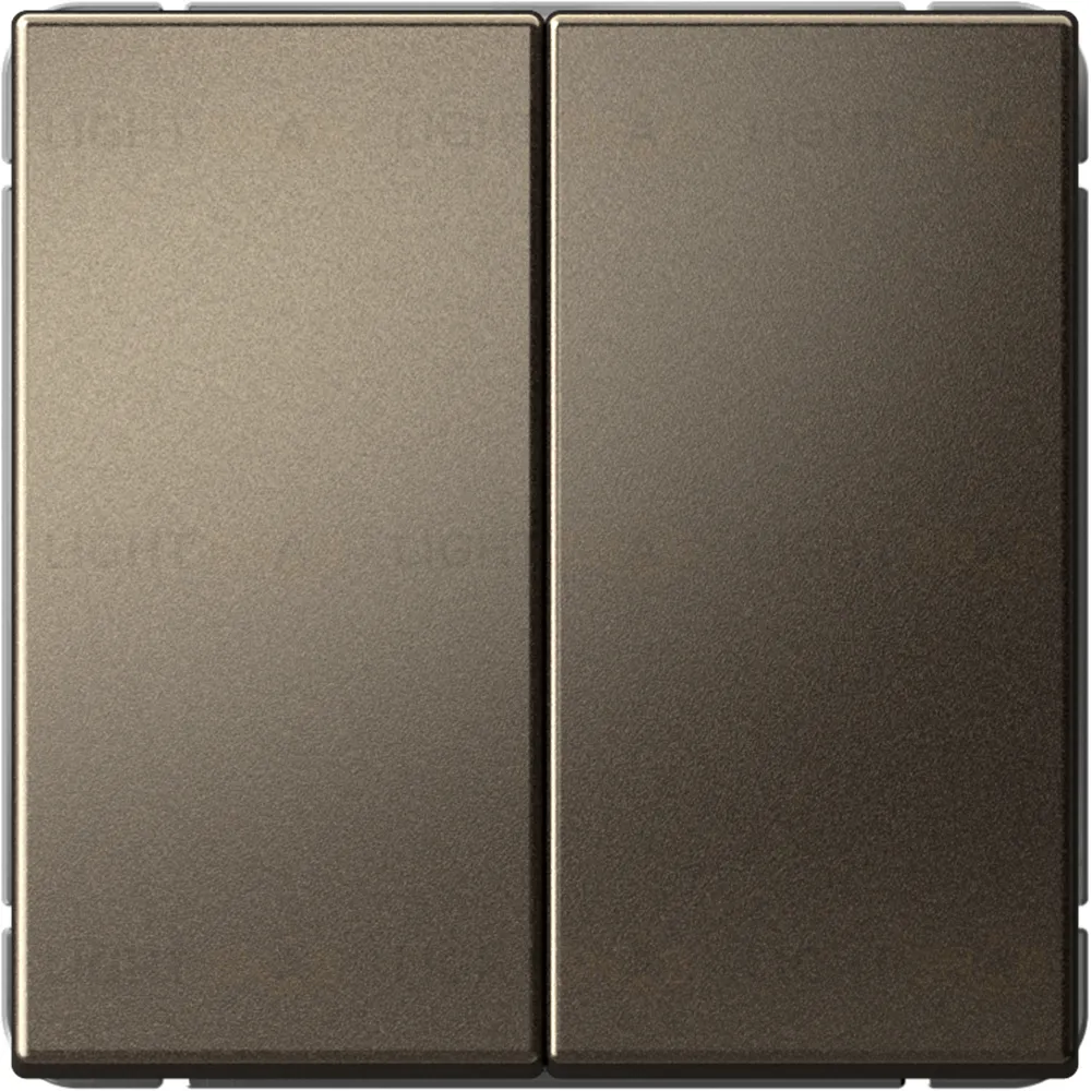 Выключатель двухклавишный кнопочный System Electric ArtGallery 10А, мокко GAL000617S GAL000617S