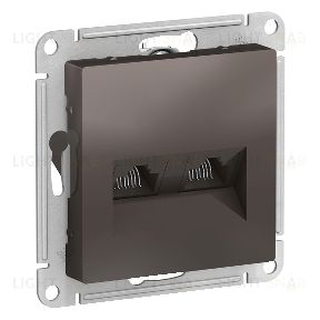 Розетка компьютерная двойная System Electric ArtGallery RJ45 5 кат., мокко GAL000608+ATN000685 GAL000608 + ATN000685
