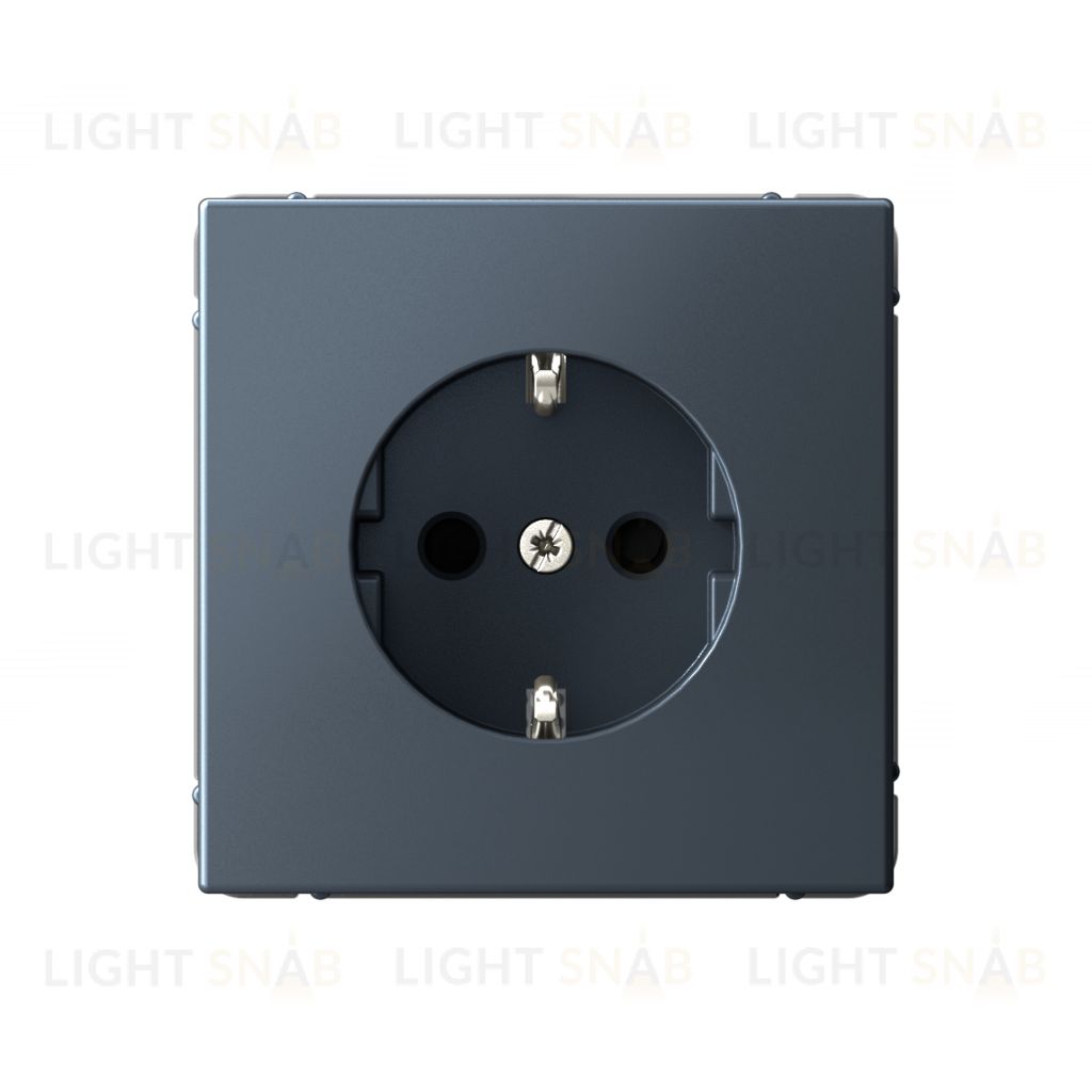 Розетка с заземлением со шторками System Electric ArtGallery 16А, грифель GAL000745 GAL000745