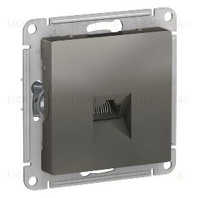 Розетка компьютерная одинарная System Electric ArtGallery RJ45 5 кат., сталь GAL000908+ATN000983 GAL000908 + ATN000983