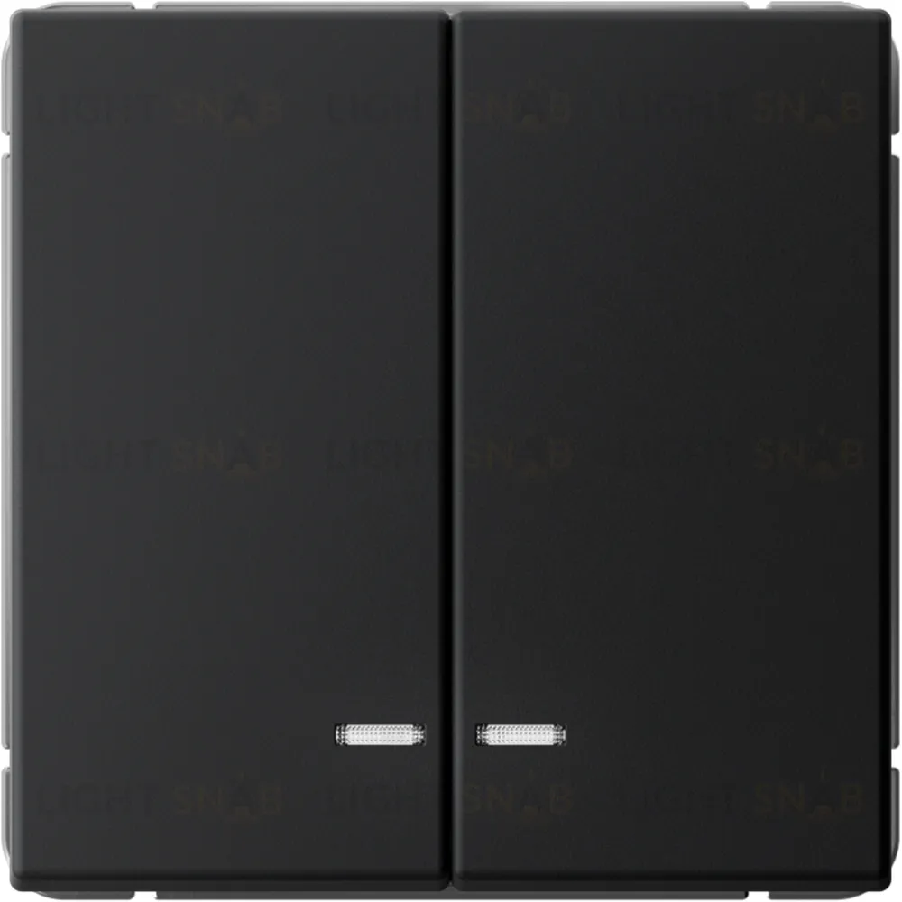 Выключатель двухклавишный с подсветкой System Electric ArtGallery 10А, карбон GAL001053S GAL001053S