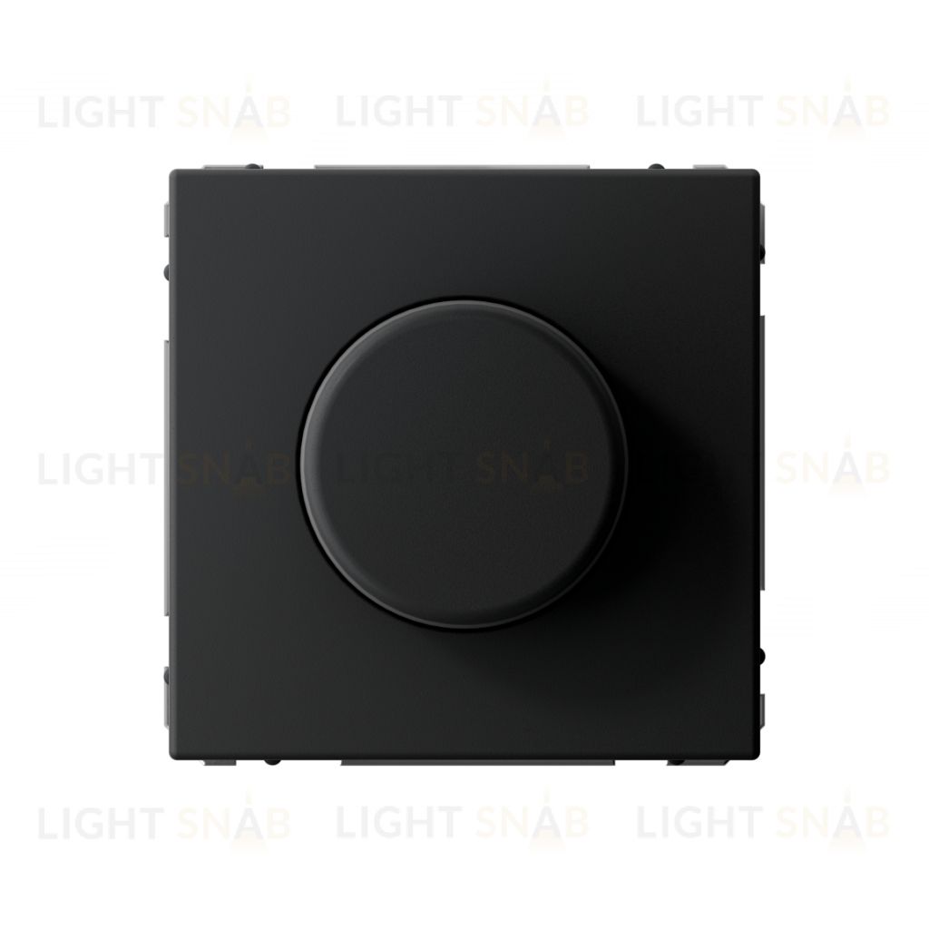 Светорегулятор поворотно-нажимной LED, RC, 400Вт System Electric ArtGallery, карбон GAL001023 GAL001023