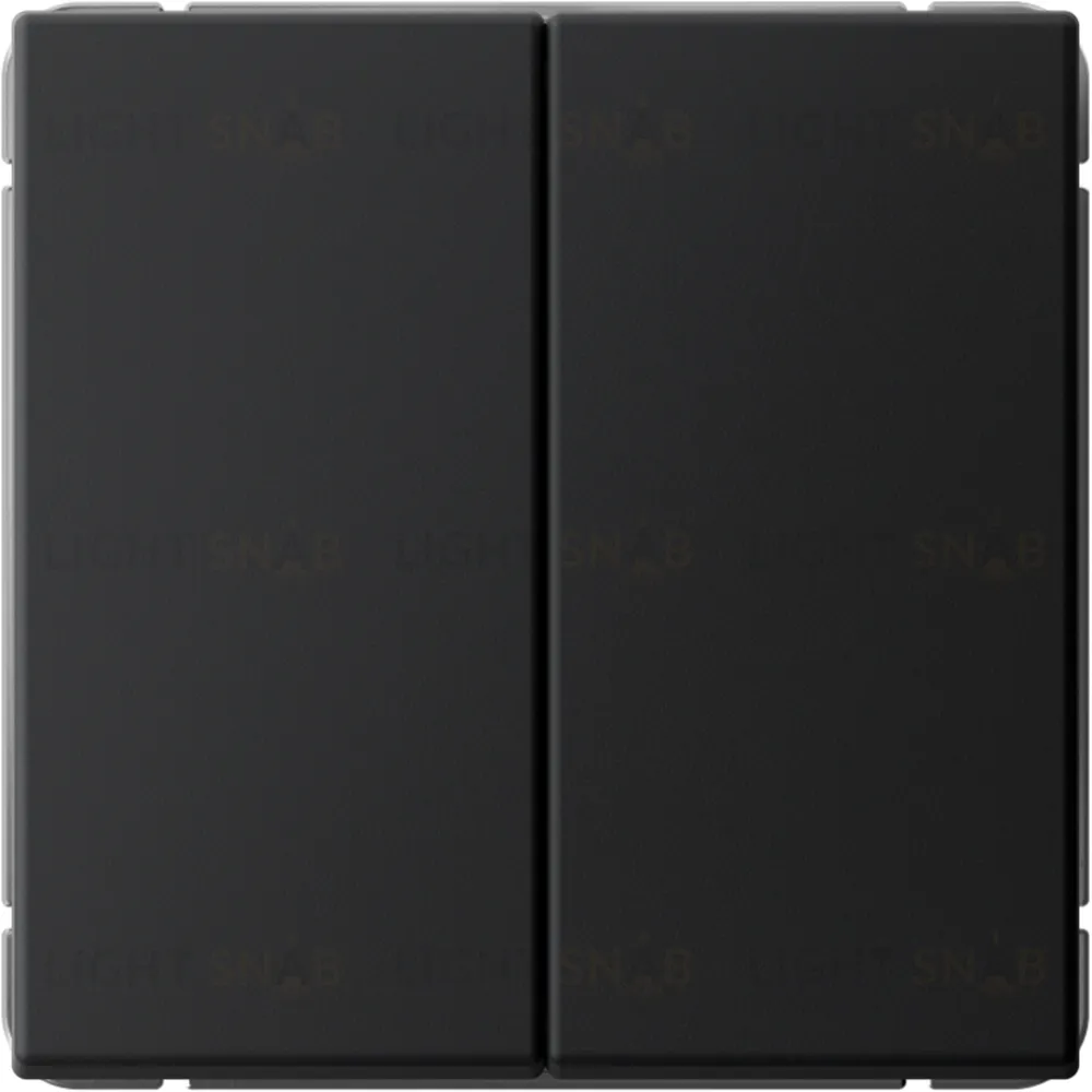 Выключатель двухклавишный кнопочный System Electric ArtGallery 10А, карбон GAL001017S GAL001017S