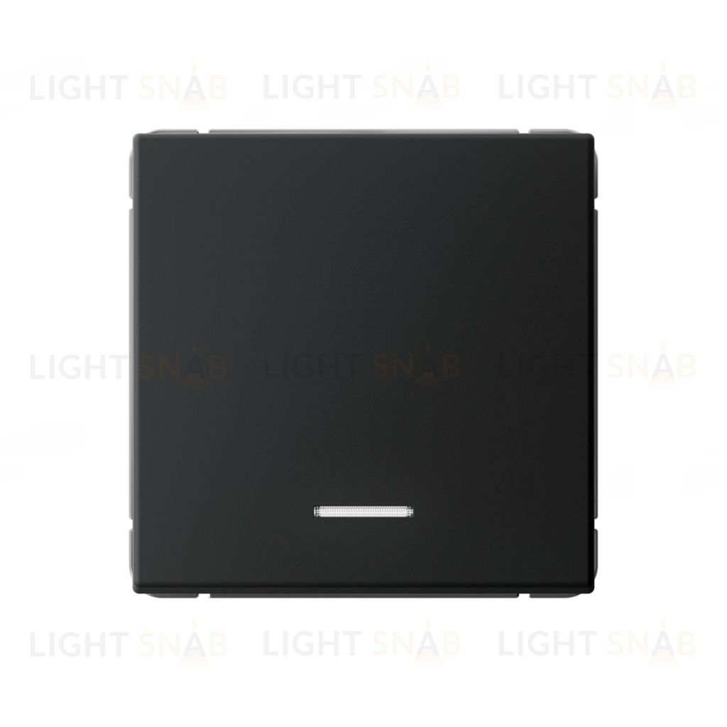 Выключатель одноклавишный с подсветкой System Electric ArtGallery 10А, карбон GAL001013 GAL001013