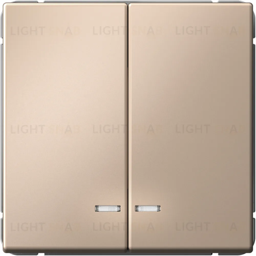 Выключатель двухклавишный с подсветкой System Electric ArtGallery 10А, песочный GAL001253S GAL001253S