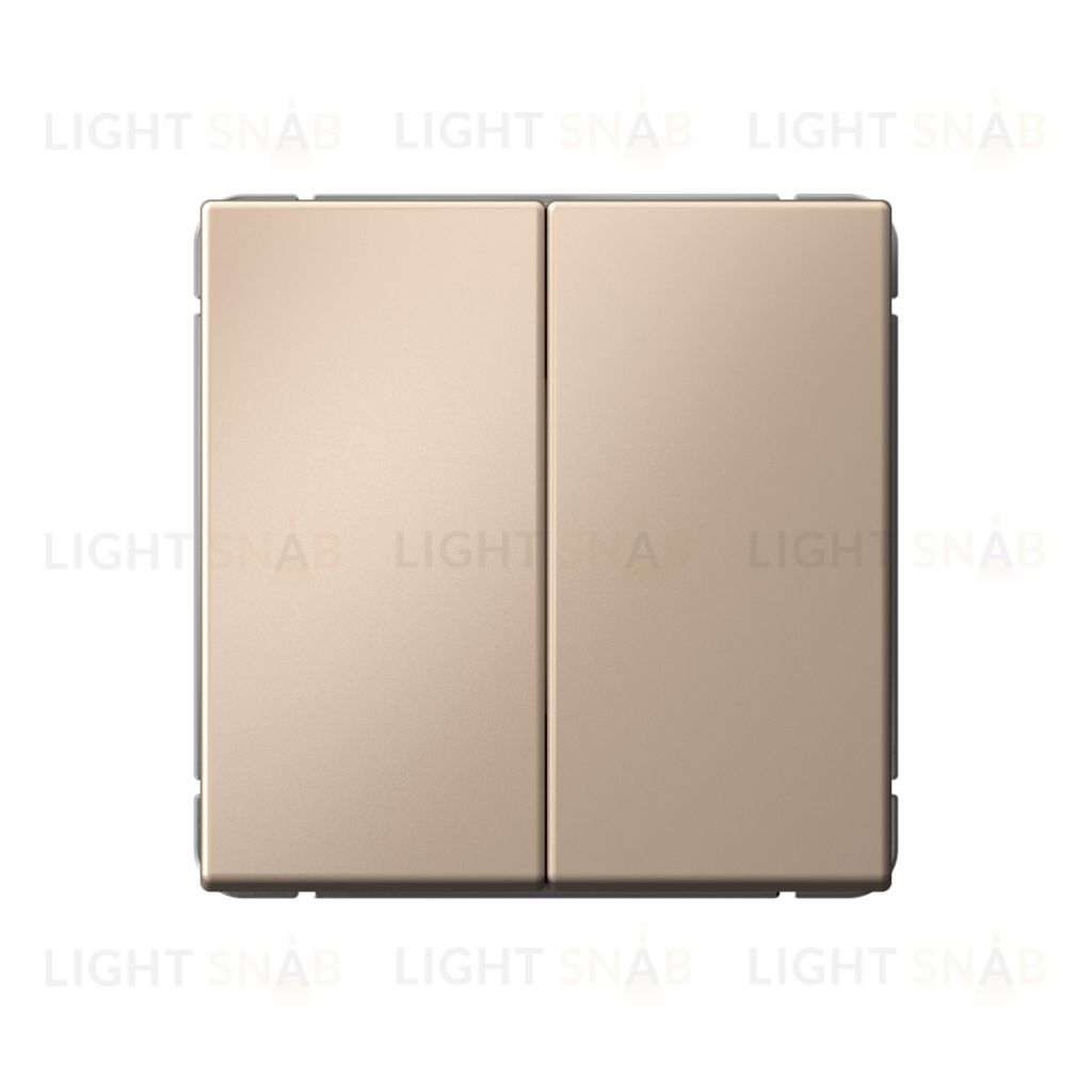 Выключатель двухклавишный кнопочный System Electric ArtGallery 10А, песочный GAL001217 GAL001217