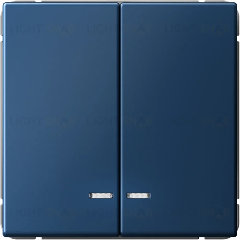 Выключатель двухклавишный с подсветкой System Electric ArtGallery 10А, аквамарин GAL001153S GAL001153S