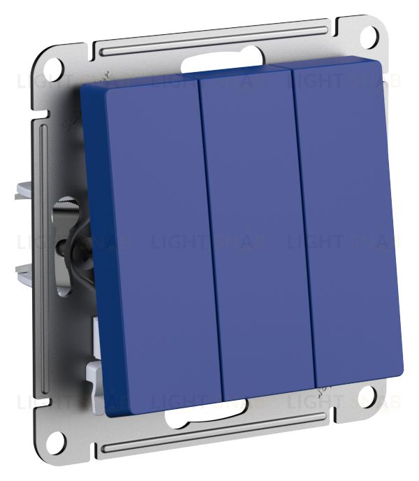 Выключатель трехклавишный System Electric ArtGallery 10А, аквамарин GAL001108+ATN001131 GAL001108 + ATN001131