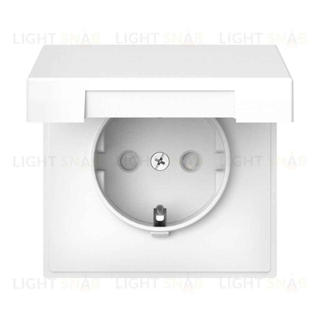 Розетка с заземлением со шторками и крышкой System Electric ArtGallery 16А IP20, лотос GAL001346 GAL001346