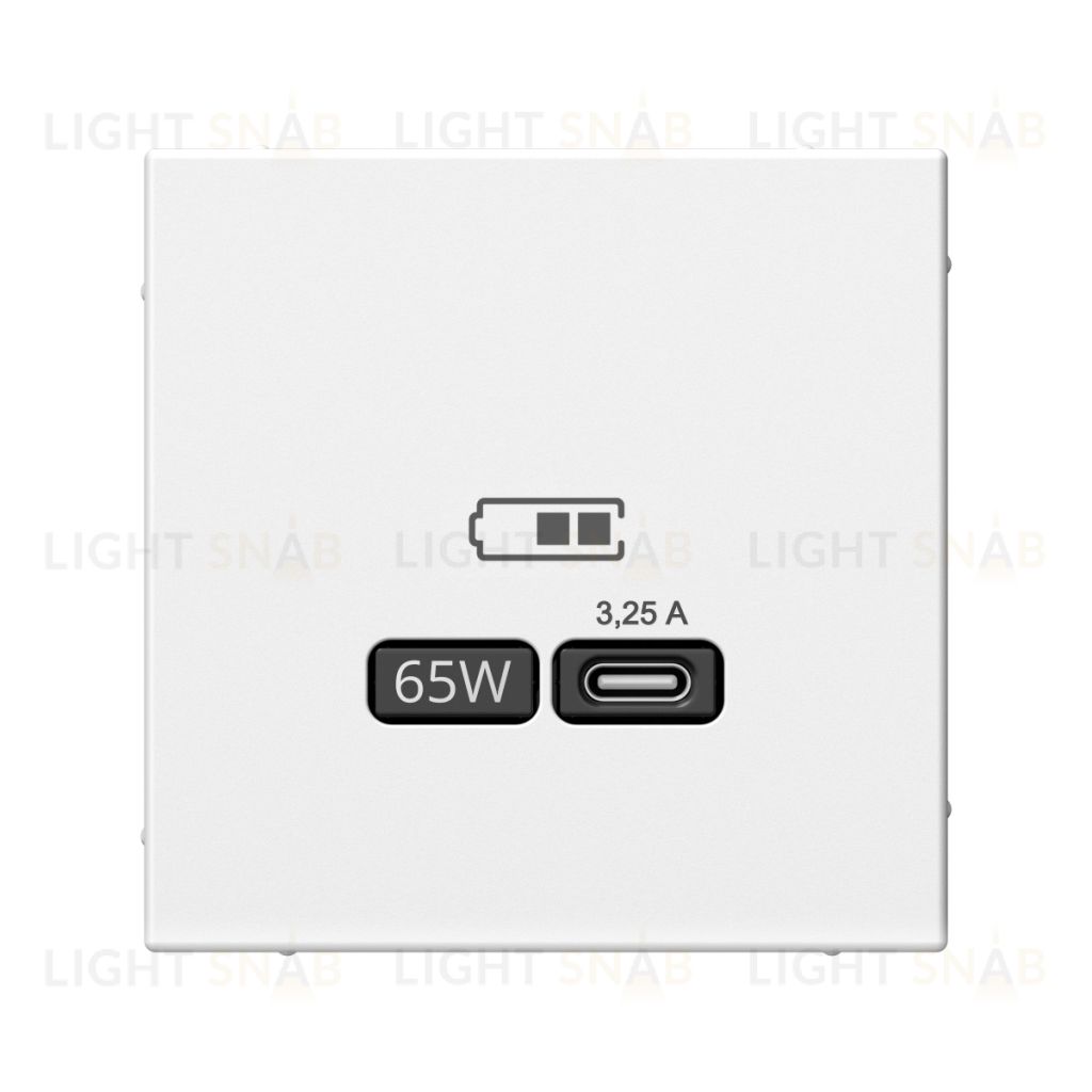 Розетка USB для зарядки System Electric ArtGallery тип-C 65W высокоскор.заряд. QC, PD, лотос GAL001327 GAL001327