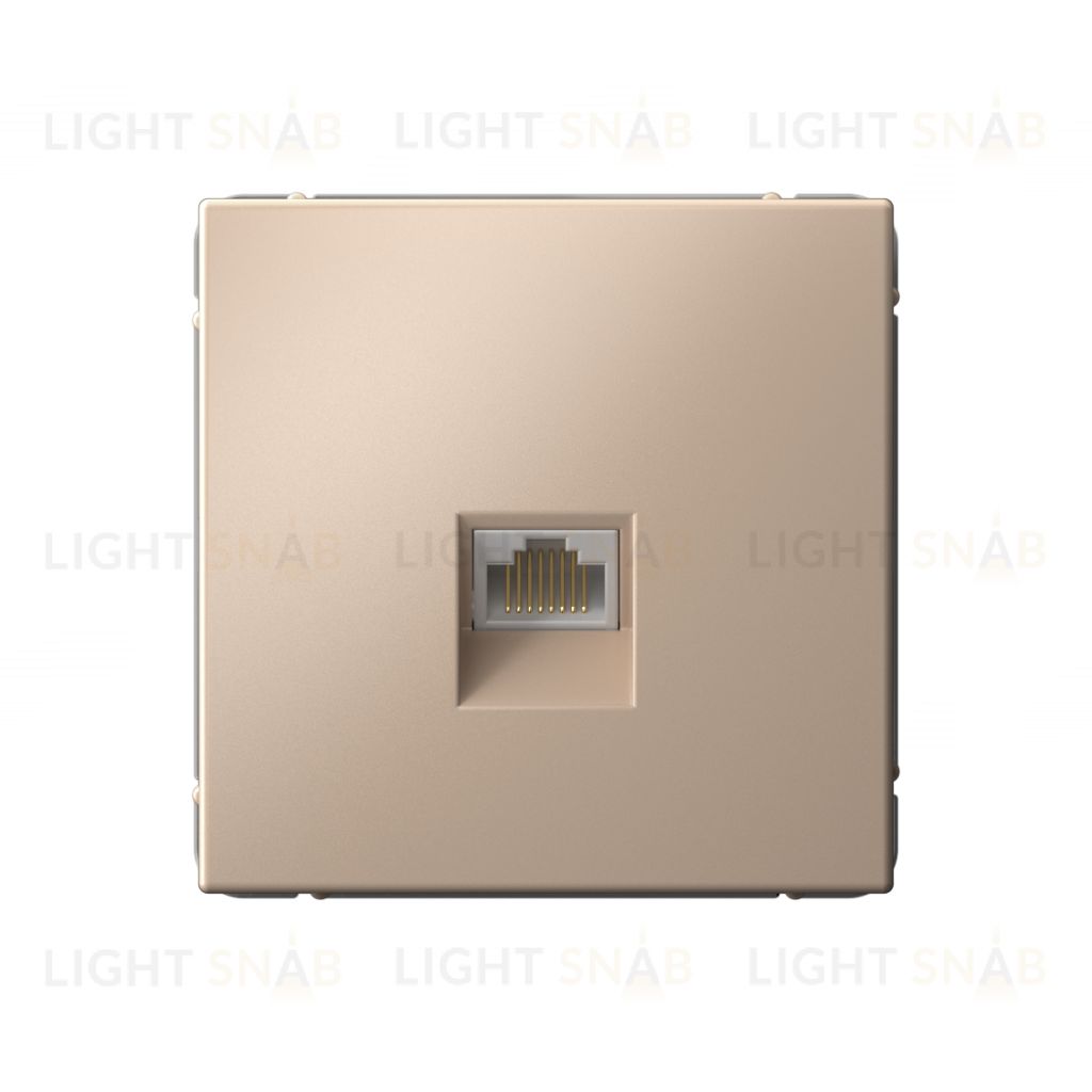 Розетка компьютерная одинарная System Electric ArtGallery RJ45 6A кат., песочный GAL001286 GAL001286