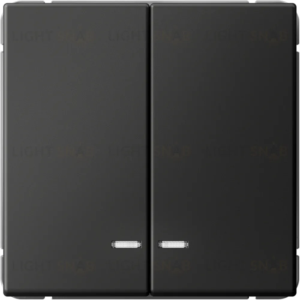 Выключатель двухклавишный с подсветкой System Electric ArtGallery 10А, базальт GAL001453S GAL001453S