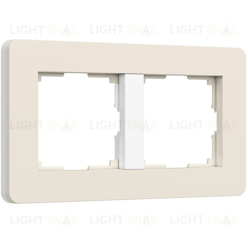 Рамка двойная Werkel Split айвори-белый, soft-touch a067254 a067254