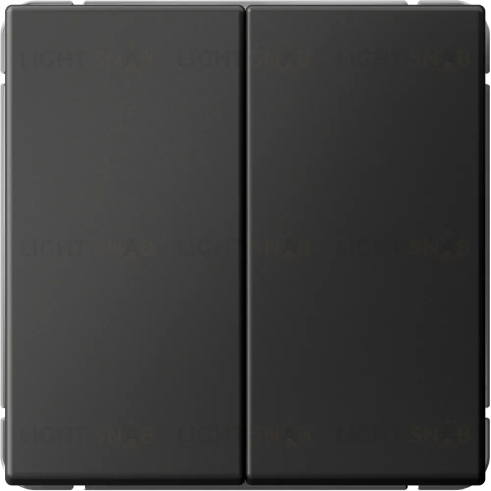 Выключатель двухклавишный кнопочный System Electric ArtGallery 10А, базальт GAL001417S GAL001417S