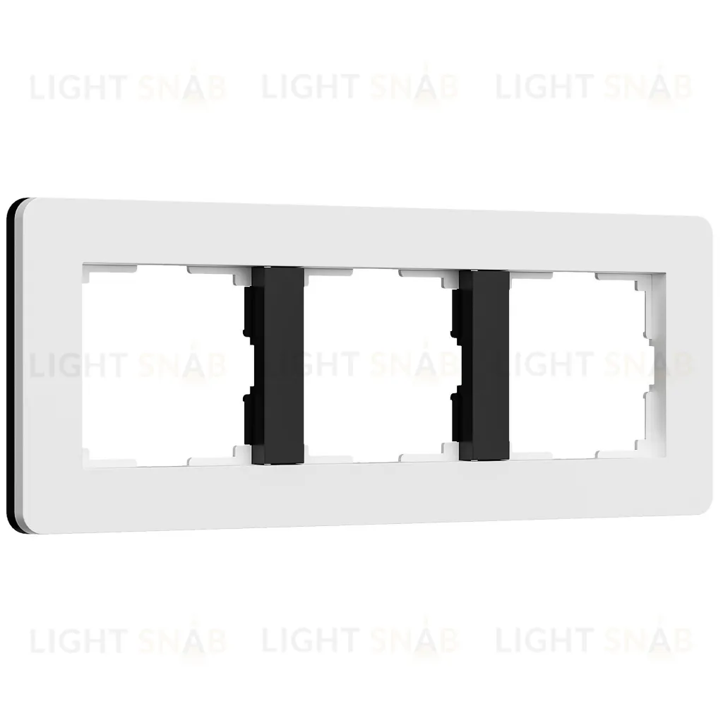 Рамка тройная Werkel Split белый-черный, soft-touch a067990 a067990