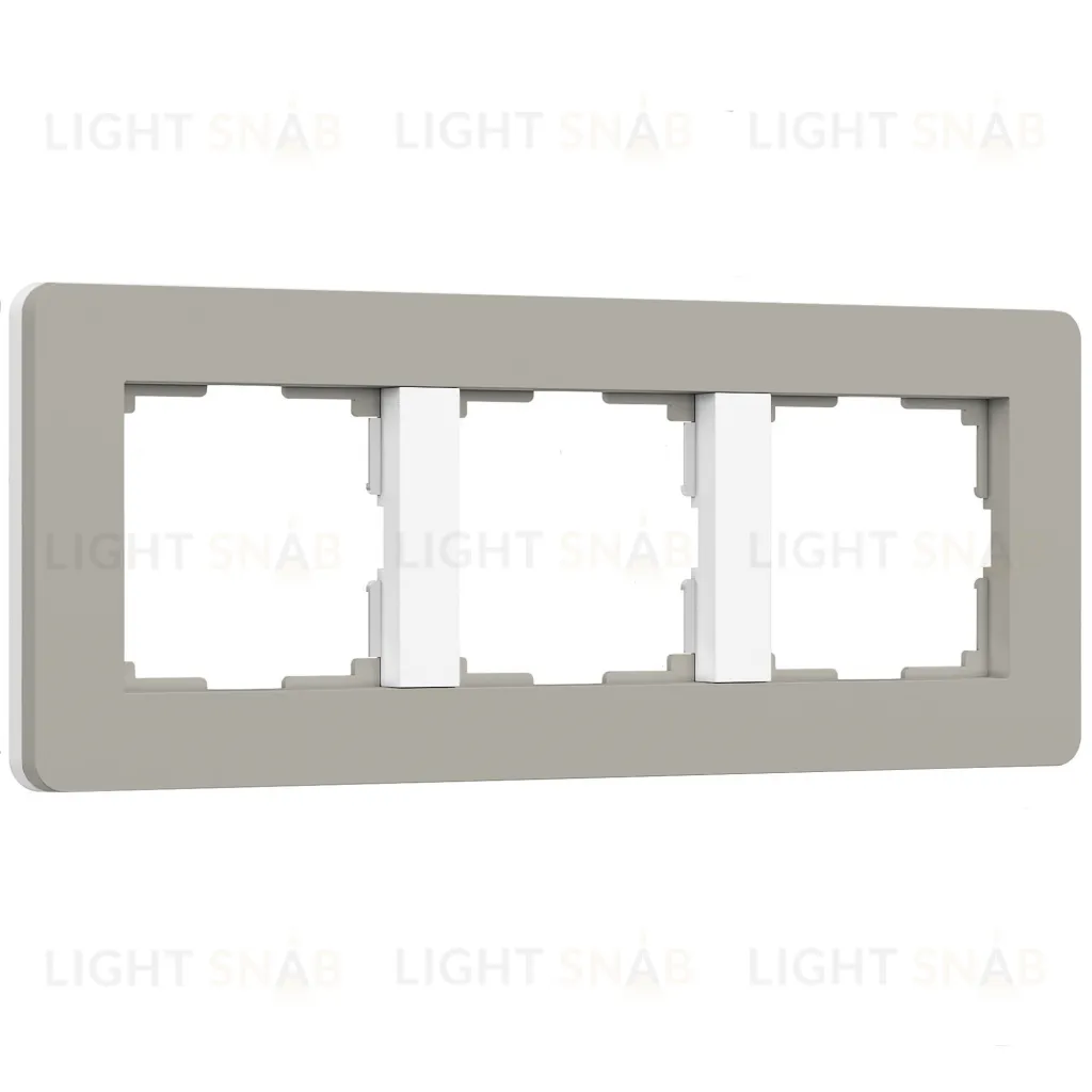 Рамка тройная Werkel Split дымчатый-белый, soft-touch a067262 a067262