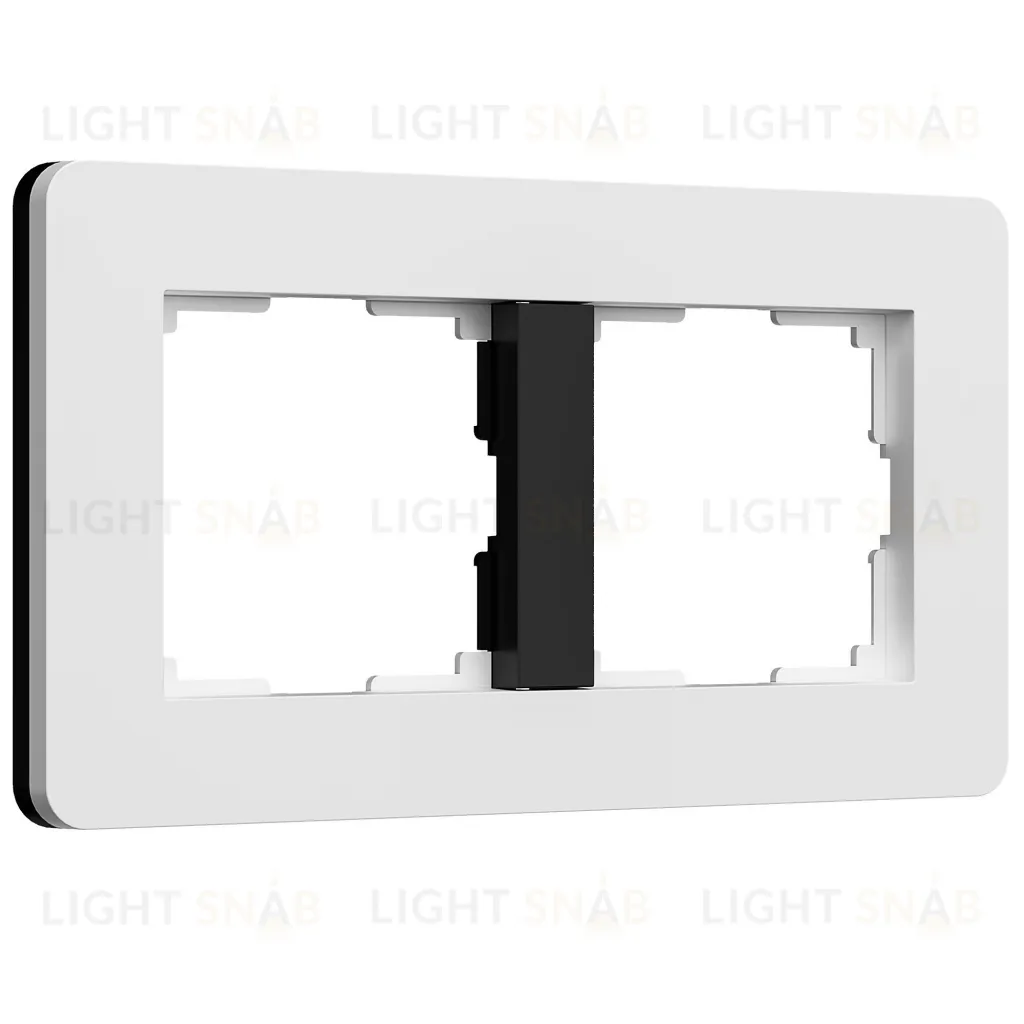 Рамка двойная Werkel Split белый-черный, soft-touch a067989 a067989