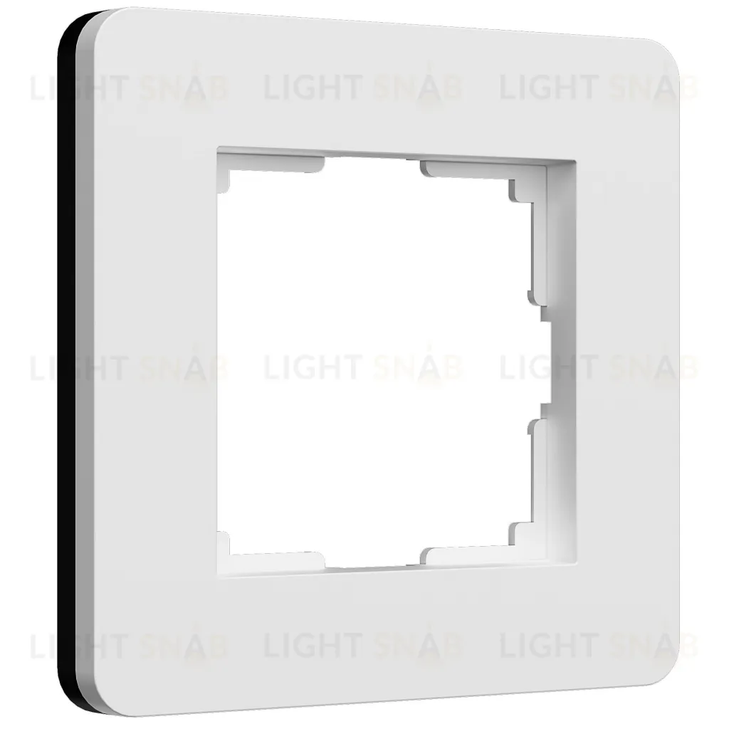 Рамка одинарная Werkel Split белый-черный, soft-touch a067988 a067988