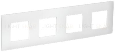 Рамка 4-местная IEK Skandy арктический белый SK-M42-K01 SK-M42-K01