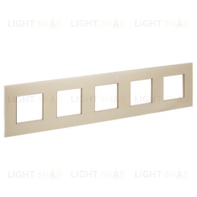 Рамка пятерная IEK Skandy шампань металл SK-M52-M-K37 SK-M52-M-K37