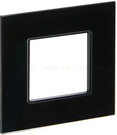 Рамка одинарная IEK Skandy черное стекло SK-M12-G-K02 SK-M12-G-K02