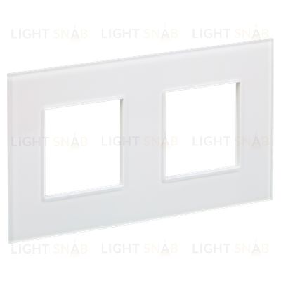 Рамка 2-местная IEK Skandy арктический белый стекло SK-M22-G-K01 SK-M22-G-K01