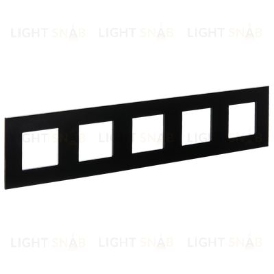 Рамка пятерная IEK Skandy черный металл SK-M52-M-K02 SK-M52-M-K02