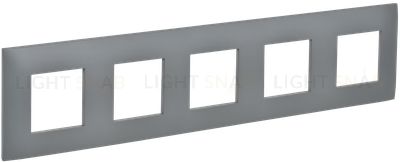 Рамка пятерная IEK Skandy серый SK-M52-K03 SK-M52-K03