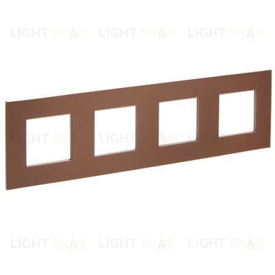 Рамка четверная IEK Skandy металл шоколад SK-M42-M-K30 SK-M42-M-K30