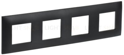 Рамка четверная IEK Skandy черный SK-M42-K02 SK-M42-K02