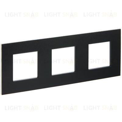 Рамка тройная IEK Skandy черный металл SK-M32-M-K02 SK-M32-M-K02
