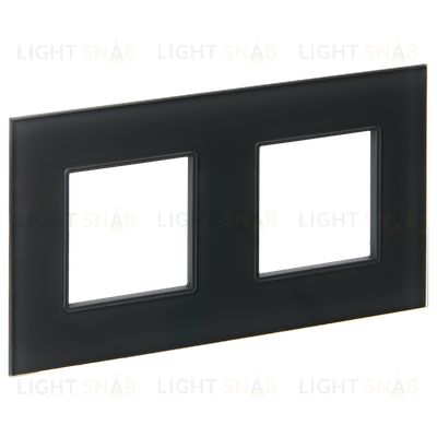 Рамка двойная IEK Skandy графит стекло SK-M22-G-K53 SK-M22-G-K53