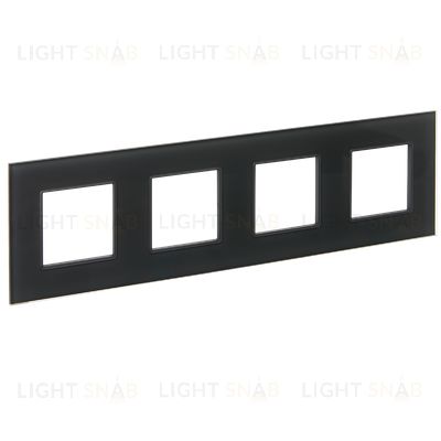 Рамка четверная IEK Skandy графит стекло SK-M42-G-K53 SK-M42-G-K53