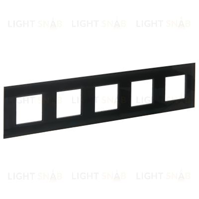 Рамка пятерная IEK Skandy графит стекло SK-M52-G-K53 SK-M52-G-K53