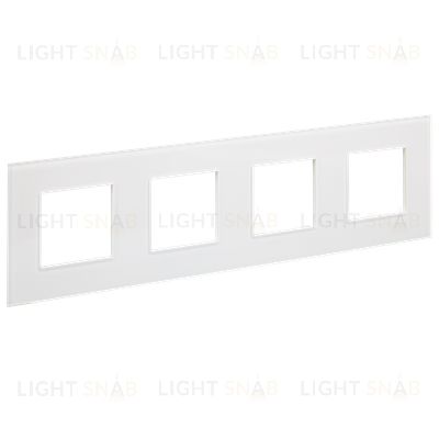 Рамка 4-местная IEK Skandy арктический белый стекло SK-M42-G-K01 SK-M42-G-K01