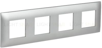 Рамка четверная IEK Skandy серебряный SK-M42-K23 SK-M42-K23