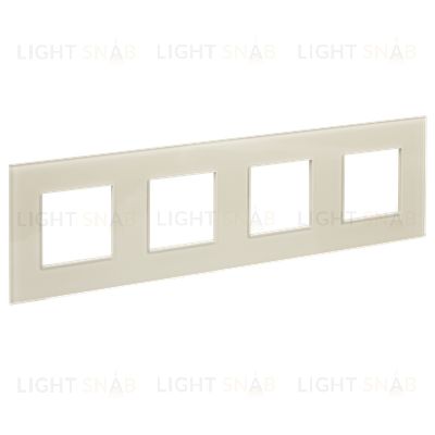 Рамка 4-местная IEK Skandy бежевое стекло SK-M42-G-K10 SK-M42-G-K10