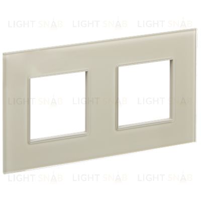 Рамка 2-местная IEK Skandy бежевое стекло SK-M22-G-K10 SK-M22-G-K10