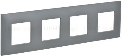 Рамка четверная IEK Skandy серый SK-M42-K03 SK-M42-K03