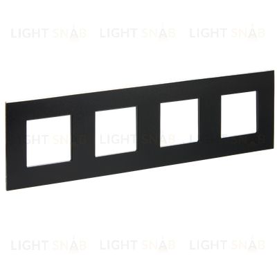 Рамка четверная IEK Skandy черный металл SK-M42-M-K02 SK-M42-M-K02