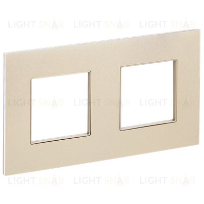 Рамка двойная IEK Skandy шампань металл SK-M22-M-K37 SK-M22-M-K37