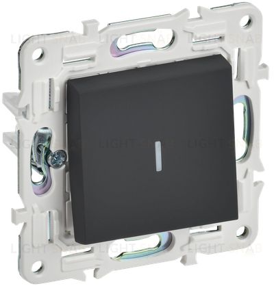Выключатель 1-клавишный с подсветкой 10А IEK Skandy графит SK-V10-1-10-K53 SK-V10-1-10-K53